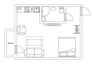 Фото номера Номер-студио с балконом Апартаменты MinskLux Apartments on Haradsky Val str.9 г. Минск 8