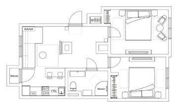 Фото номера Апартаменты с 2 спальнями Апартаменты MinskLux Apartments on Nezavisimosty ave.16 г. Минск 25