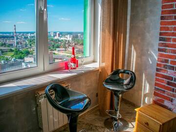 Фото номера Лофт Апарт-отели JACUZZI New LOFT ApartComplex, Панорамный вид на центр Минска г. Минск 13