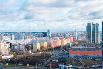 Фото номера Лофт Апарт-отели JACUZZI New LOFT ApartComplex, Панорамный вид на центр Минска г. Минск 58