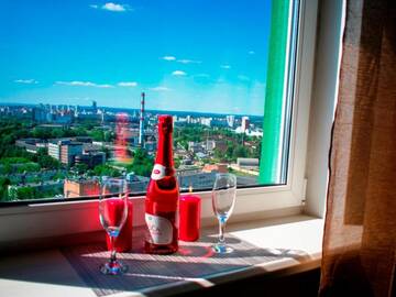 Фото номера Лофт Апарт-отели JACUZZI New LOFT ApartComplex, Панорамный вид на центр Минска г. Минск 54