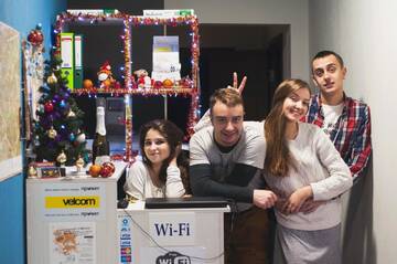 Фото номера Кровать в общем 6-местном номере для мужчин и женщин Хостелы Flatcom Hostel г. Минск 9