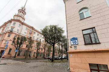 Фото номера Апартаменты с одной спальней, вид на реку - Коммунистическая улица Апартаменты SutkiMinsk Apartments г. Минск 14