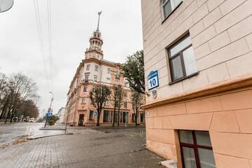 Фото номера Апартаменты с одной спальней, вид на реку - Коммунистическая улица Апартаменты SutkiMinsk Apartments г. Минск 12