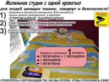 Фото номера Небольшая номер-студио с двуспальной кроватью для любовной пары Апартаменты Small Love Studio г. Минск 10
