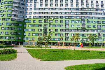 Фото номера Улучшенные апартаменты с сауной Апартаменты Jacuzzi New ApartComplex Kaskad, Панорамный вид на центр Минска г. Минск 7