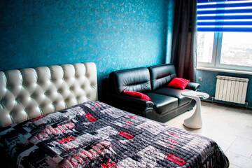 Фото номера Номер Лофт Делюкс Апартаменты Jacuzzi New ApartComplex Kaskad, Панорамный вид на центр Минска г. Минск 10