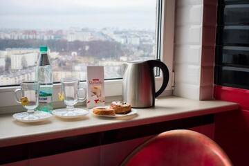Фото номера Улучшенные апартаменты с сауной Апарт-отели JACUZZI VIP SMART ApartHotel, Панорамный вид на Минск г. Минск 24