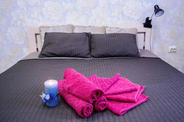 Фото номера Улучшенные апартаменты с сауной Апарт-отели JACUZZI VIP SMART ApartHotel, Панорамный вид на Минск г. Минск 6
